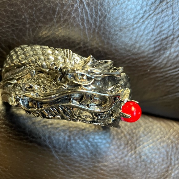 Dragon — Wide Chunky Cuff Bracelet - Picture 2 of 11